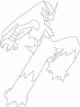 Blaziken Pokemon sketch template