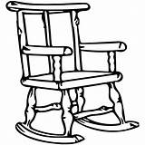 Chair Outline Clipart Rocking Svg Transparent Webstockreview sketch template