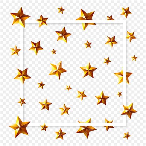 style gold star pattern frame background star gold stars png