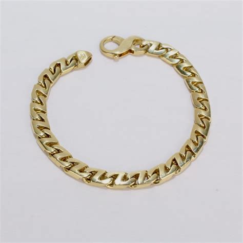 Men S Vintage 18 Karat Gold Tiffany And Co Heavy Chain Link Bracelet