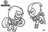 Coloring Deadpool Pages Baby Ghost Fight Against Printable Kids Friends Color sketch template