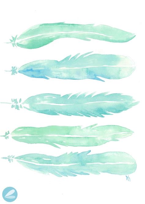 watercolor feathers printable dragonfly designs