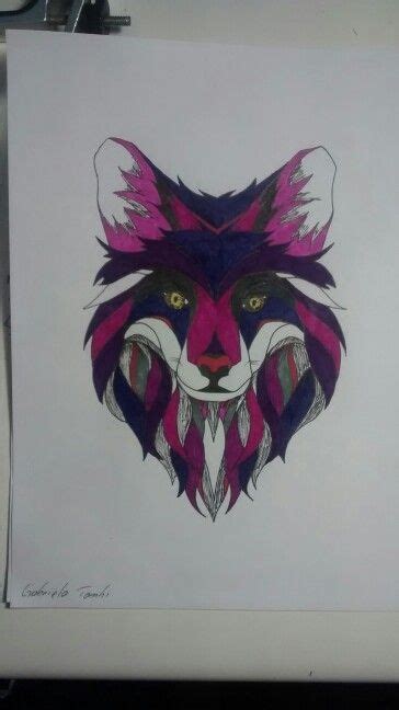 purple fox desenhos