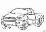 Coloring Mitsubishi Raider Pages Xls Printable Toyota 2009 Color sketch template