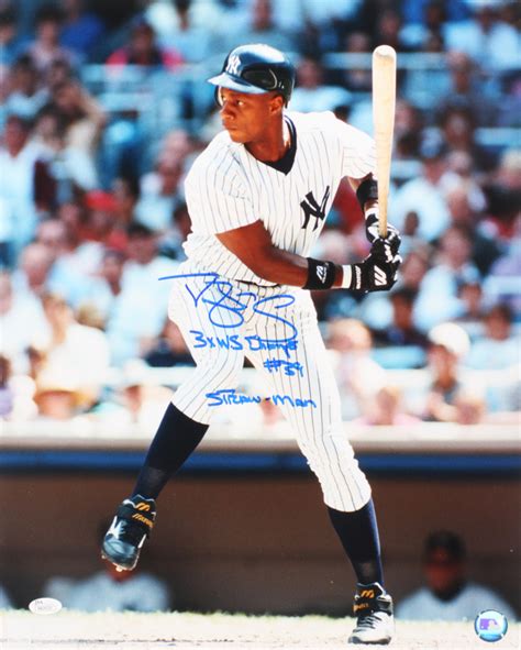 darryl strawberry signed yankees  photo inscribed  ws champs straw man jsa