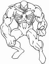 Venom Spiderman sketch template