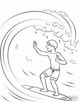 Surfing Coloring Boy Pages Surf Printable Boys Drawing Supercoloring Printables Choose Board Categories sketch template