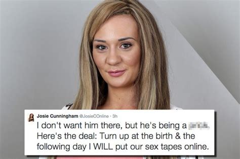 josie cunningham sex tape pregnant mum threatens to leak video if