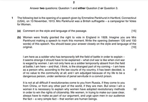 english language paper  question  speech model answer aqa english