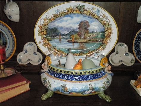 quimper faience quimper pottery majolica pottery antique dishes