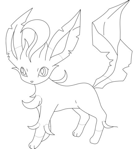 leafeon coloring page  printable coloring pages pokemon