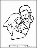 Joseph Mary Coloring Jesus Holy St Family Pages Saint Catholic Drawing Prayer Printable Christmas Saintanneshelper Hail Card Colouring Bible Baby sketch template