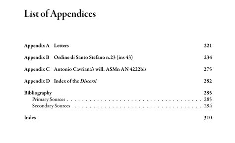 table  contents separate list  appendices  memoir displaced