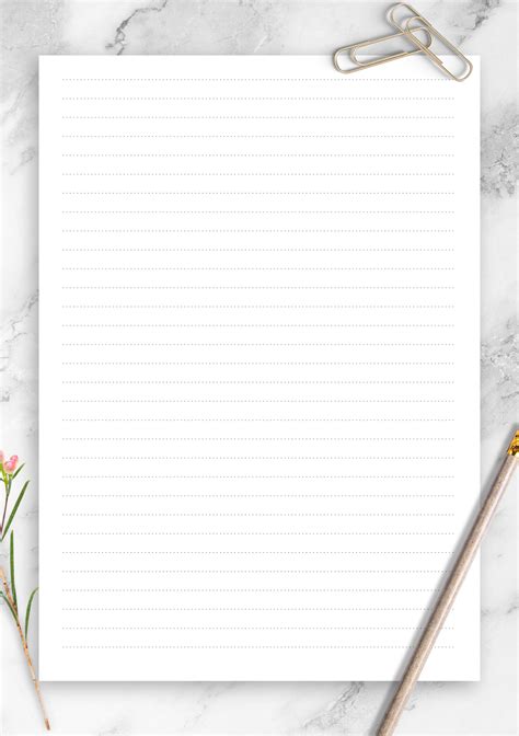 printable dotted lined paper template   mm  height choose