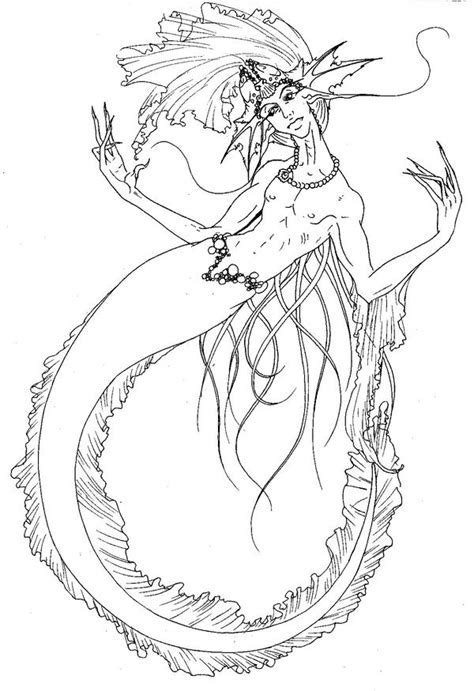 merman coloring pages