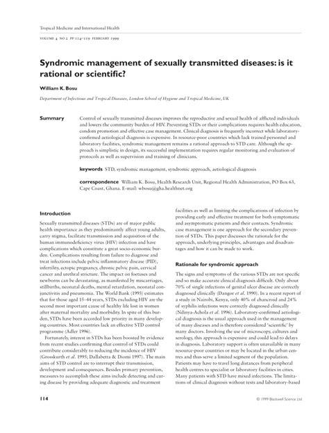 pdf syndromic management of sexually transmitted diseases is it
