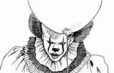 Pennywise Horror sketch template