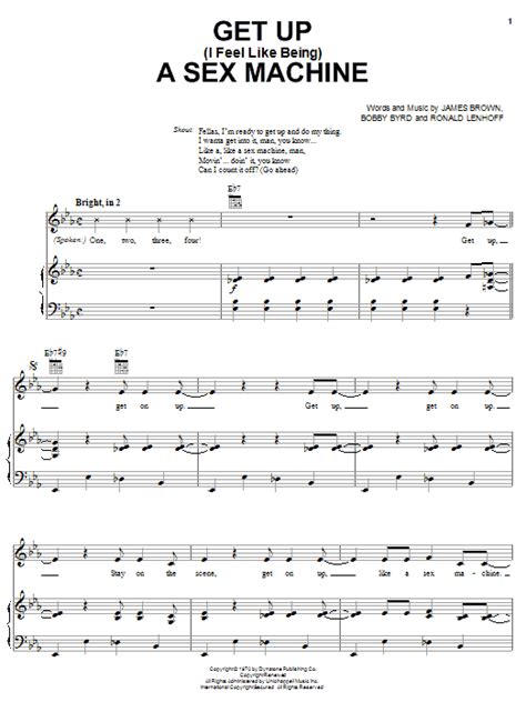 get up i feel like being a sex machine sheet music direct