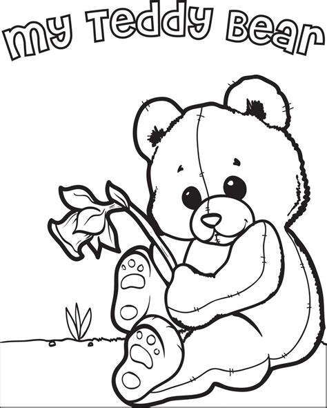 printable teddy bear coloring pages  getcoloringscom