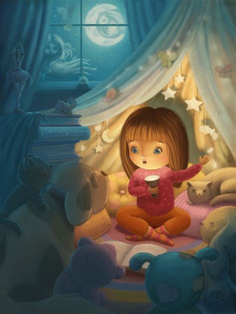bedtime stories  behance cute cartoon girl cute drawings girls