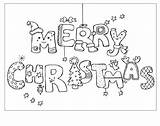 Coloring Christmas Pages Cards Printable Card Kids Merry December Drawing Color Templates Postcard 4th Grade Happy Print Greeting Draw Colouring sketch template