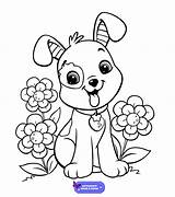 Pintar Animais Bloemen Hond Honden Schattige Tussen نقاشی رنگ امیزی برای کودکان Passo Uitprinten Verjaardag ساده Rascunhos Infantis Kleurboek Hondje sketch template