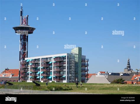 modern lighthouse  oranjedijk vlissingen netherlands stock photo alamy