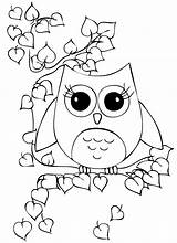 Coloring Pages Owl Cute Printable Animal Farm Kids Girls Printablecolouringpages Adults Unicorn sketch template
