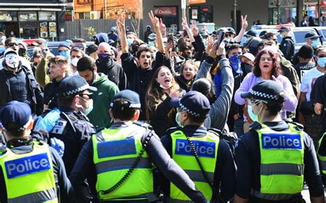 Dozens Arrested At Melbourne Anti Lockdown Protest