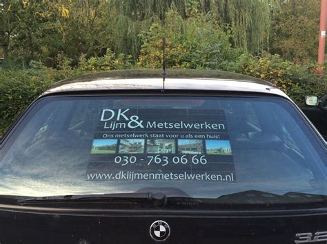 de nieuwe auto van dk lijm metselwerken met bestickering wil jij ook een gratis sticker voor