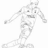 Coloring Soccer Suarez Players Pages sketch template