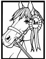 Coloring Pages Horse Horses Print Printable Colouring Head Ribbon Sheets Kids Pony Choose Board Heads Show Girls sketch template