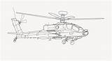 Apache 64d Longbow sketch template