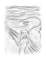 Munch Scream Edvard Supercoloring sketch template