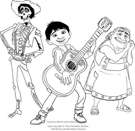 coco  coloring pages  getdrawings