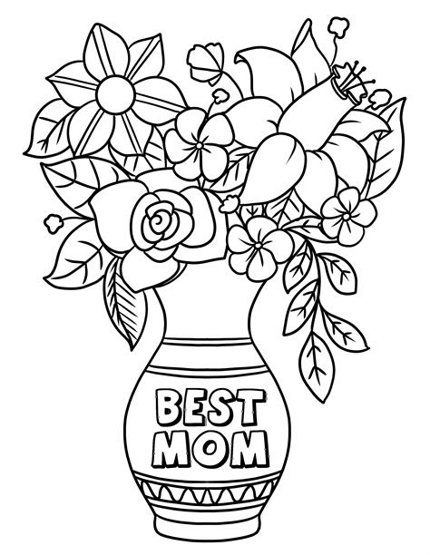mothers day adult coloring coloring pages