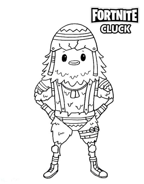 cluck fortnite coloring pages  printable coloring pages  kids