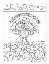 Hidden Thanksgiving Printables Kids Puzzles sketch template
