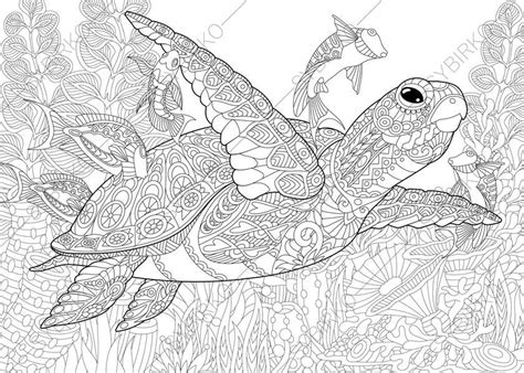 adult coloring pages sea turtle zentangle doodle coloring