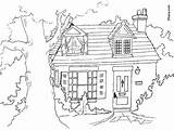 Coloring Pages House Buildings Pitara sketch template