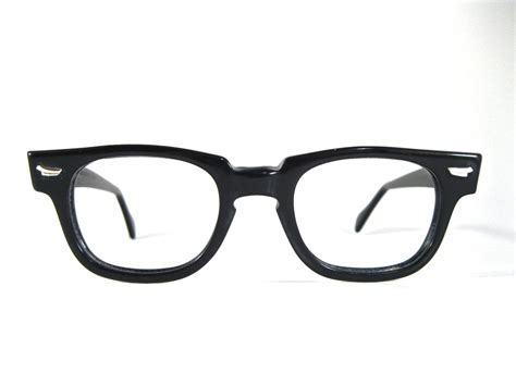 black plastic horn rimmed glasses mens vintage by holdenism