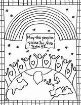 Psalm 67 Coloring Clip Pages 6c Easter Church sketch template