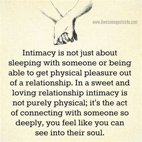 awesome quotes intimacy is not purely physical
