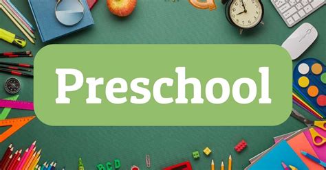 preschool learning resources