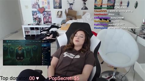 pokimane thicc compilation moans on stream and bites her lips no nut