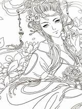 Coloring Pages Adult Book Chinese Books Colouring Printable Adults Manga Coloriage Imprimer Choisir Tableau Un Dessin China sketch template