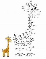 Giraffe Dots Printables Preschool sketch template