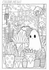 Tumblr Colouring Coloring Pages Halloween Ghost Adult Sad Printable Sheets Cute Book Print Indie Off sketch template
