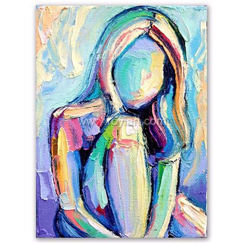 Hot Sexy Nude Women Modern Abstract Artwork Oil Painting