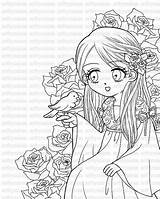 Digital Coloring Girl Choose Board Birdie Eyed Told Illustration Etsy Big Pages sketch template